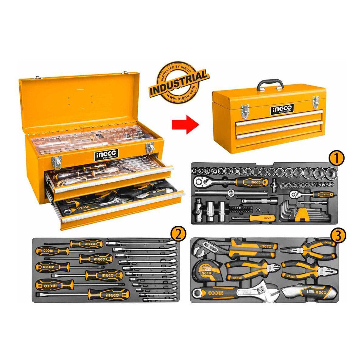 Caja de herramienta con compartimientos