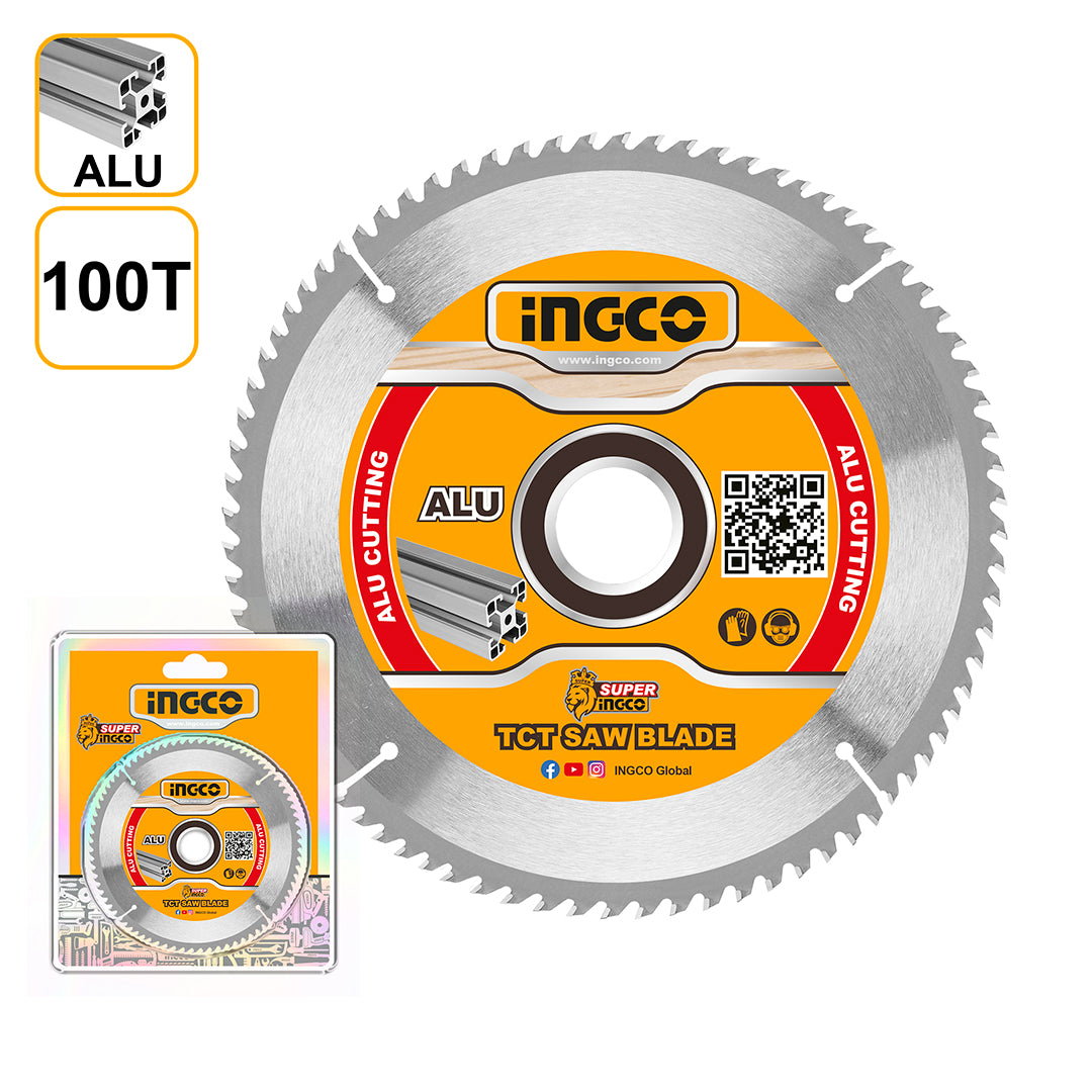 DISCO DE SIERRA CIRCULAR INDUSTRIAL ALUMINIO 100T 254MM 10" INGCO TSB3254210