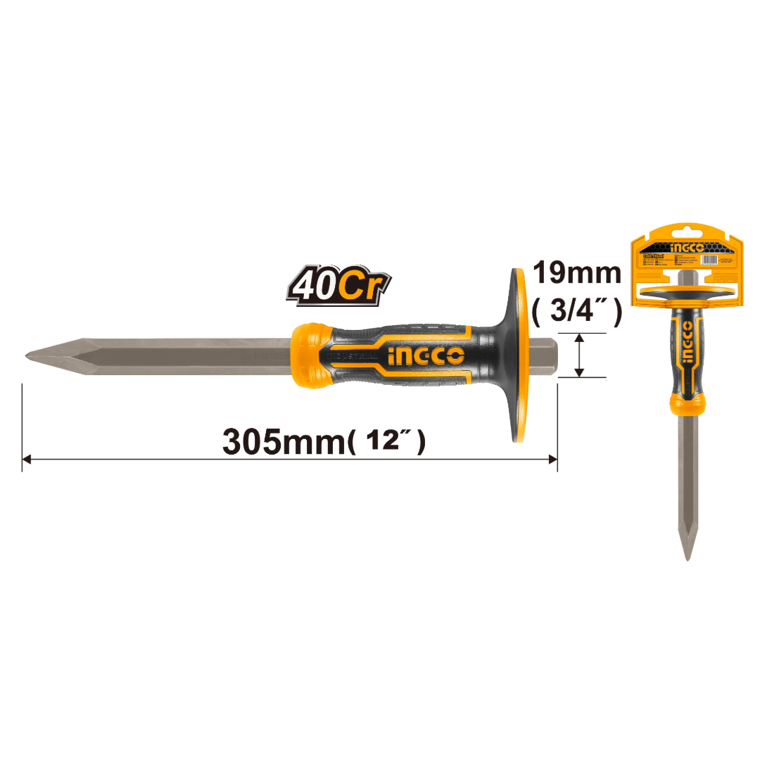 CINCEL PUNTO INDUSTRIAL PARA HORMIGON 4X19X305MM INGCO HCC850419