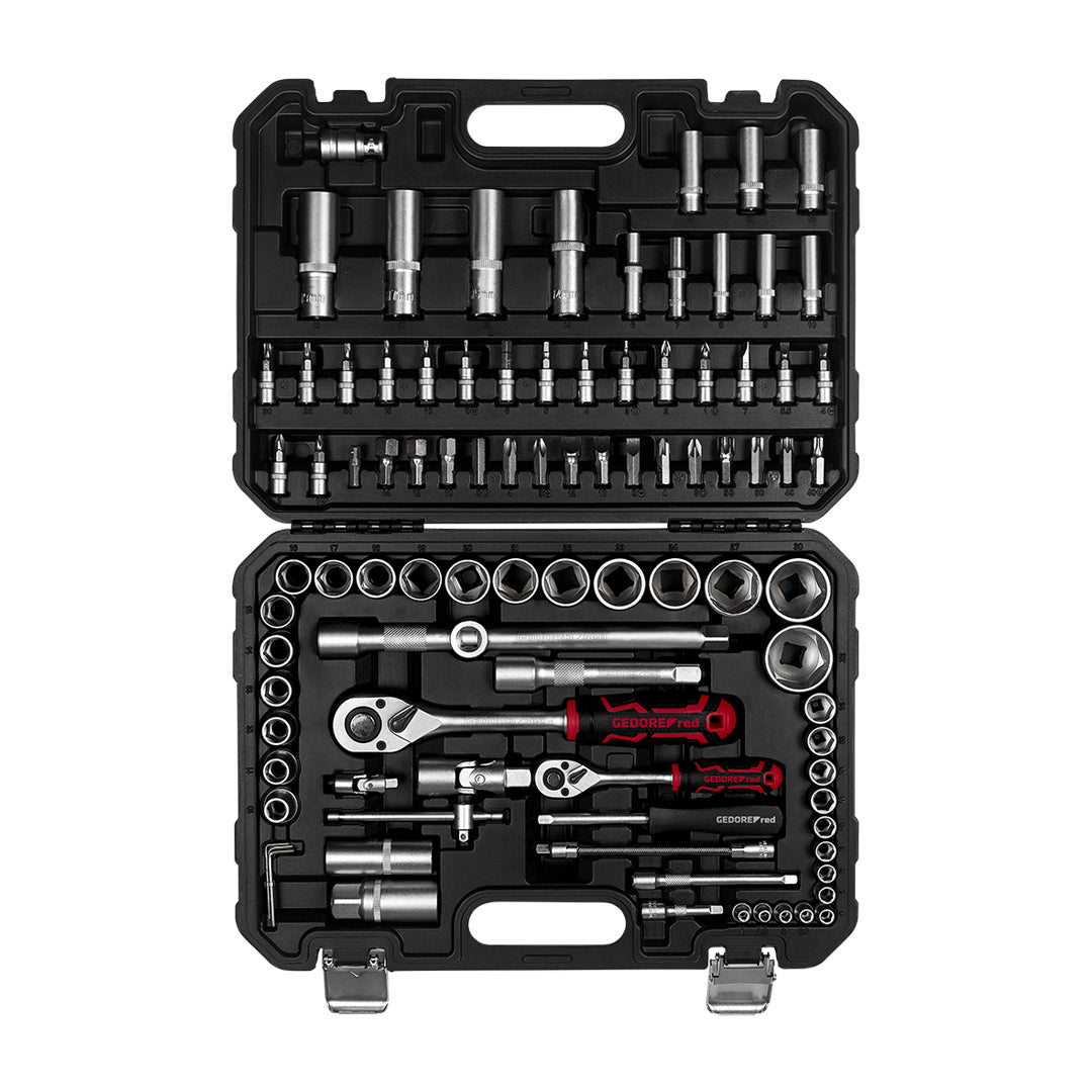 SET DADOS Y CHICHARRA 1/4" + 1/2" R46013094 94 PIEZAS GEDORE RED 3300247