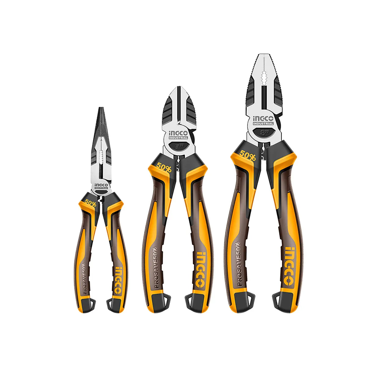 SET ALICATES INDUSTRIAL 3 PIEZAS 160-200MM/6-8" INGCO HKHLPS2838